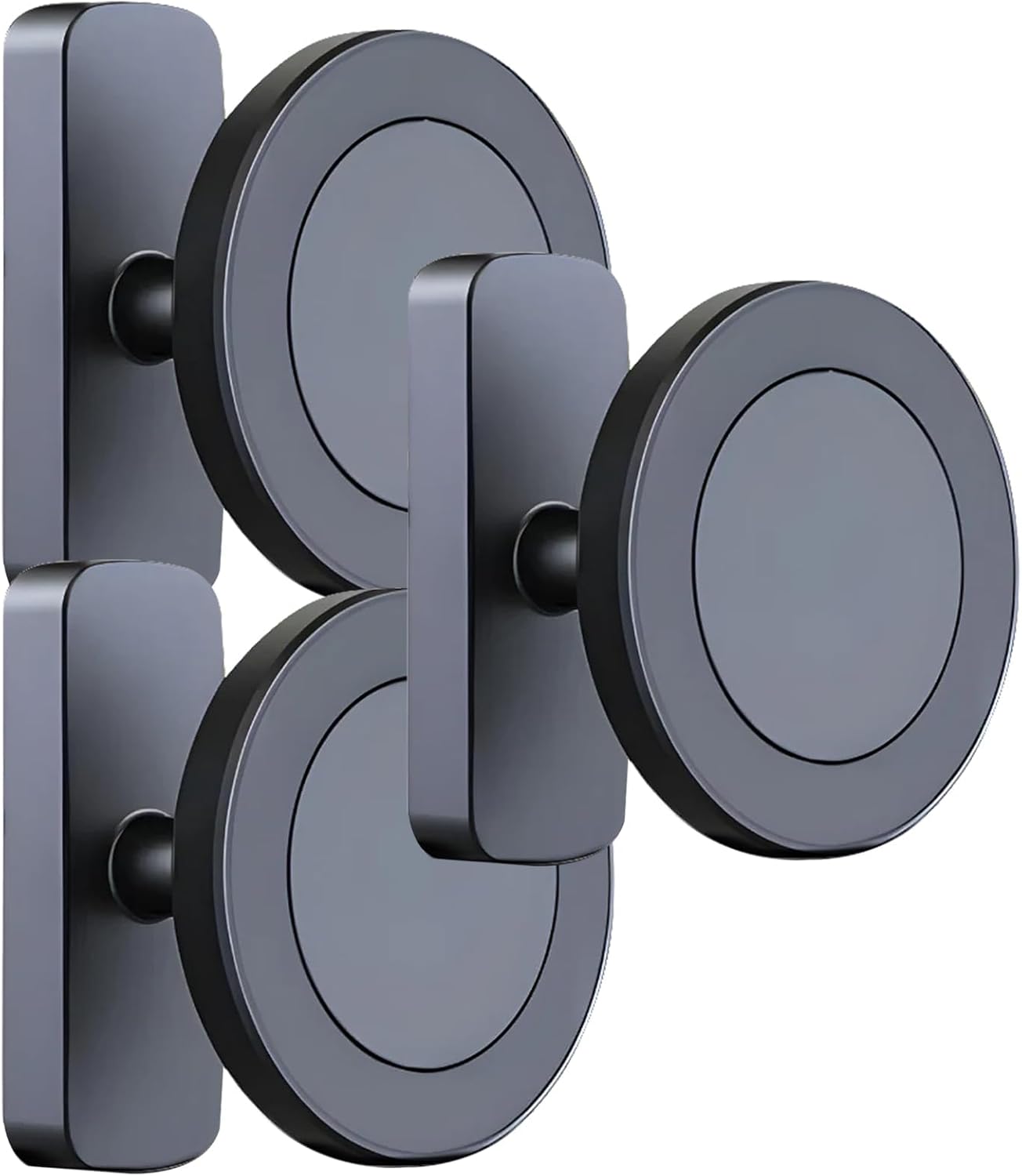 Cart Phone Holder, Phone Caddy Magnetic Phone Holder, 360° Rotation N52 Dual Magnets Try Hills Phone Mount with Even the Largest Phones, Golf Cart Accessories for Men (2pcs)