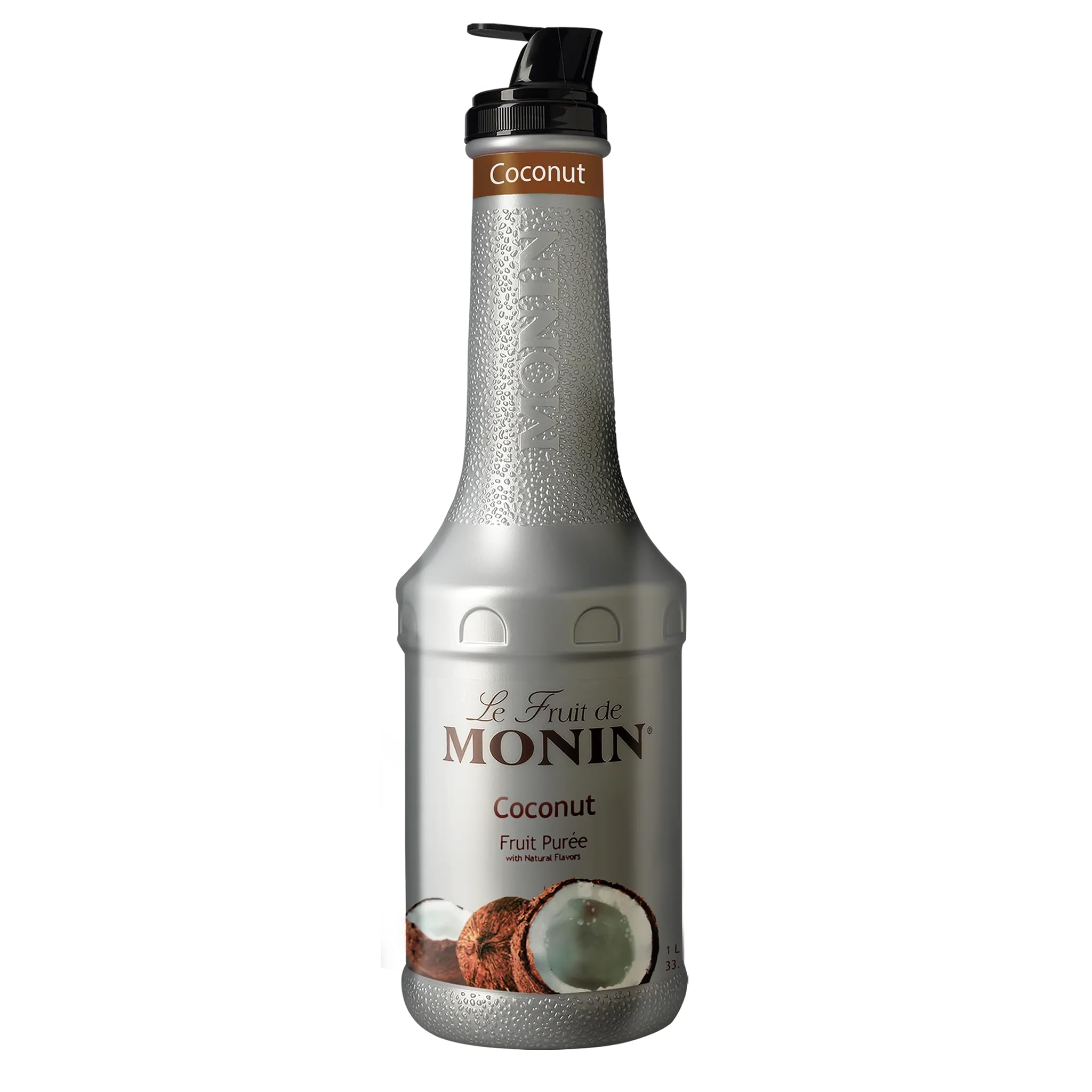 MONIN Le Fruit Noix de Coco - Préparation à base de fruits - Pour Cocktail, Culinaire et Smoothie - 1L