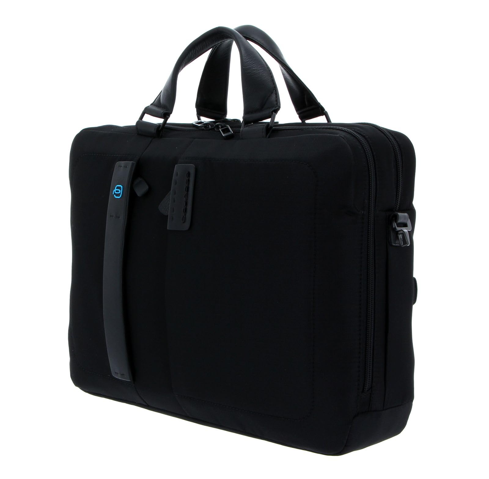 PIQUADRO Pulse Cartella organizer a due manici porta PC, Tessuto, Chevron/Nero, 15.6" a due scomparti