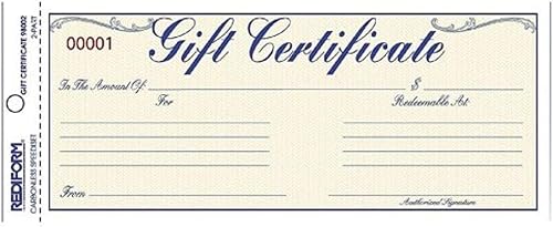 Rediform Rediform Certificados de regalo con sobres (RED98002), oro/amarillo