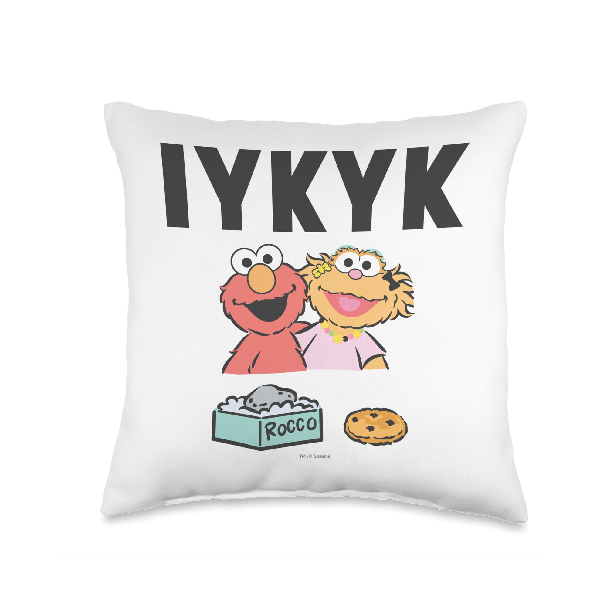 Coussin Sesame Street Know multicolore 16x16 decoration textile de canape