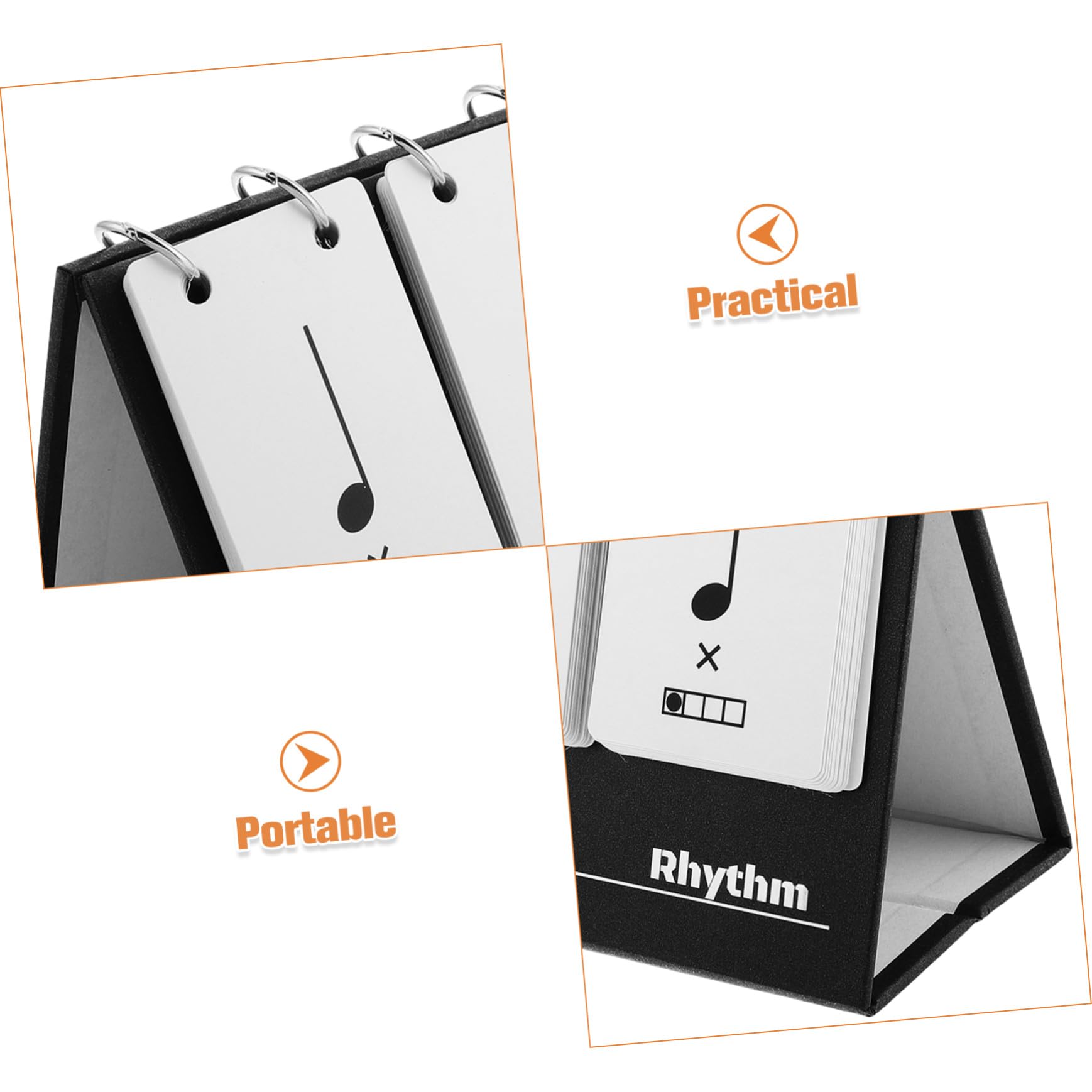 Rhythmus-Taschenkarte Musik Notizkarten FüR AnfäNger Musikunterricht Trainingskarten Portable Musikrhythmus ÜBungskarte FüR SchüLer Und Lehrer