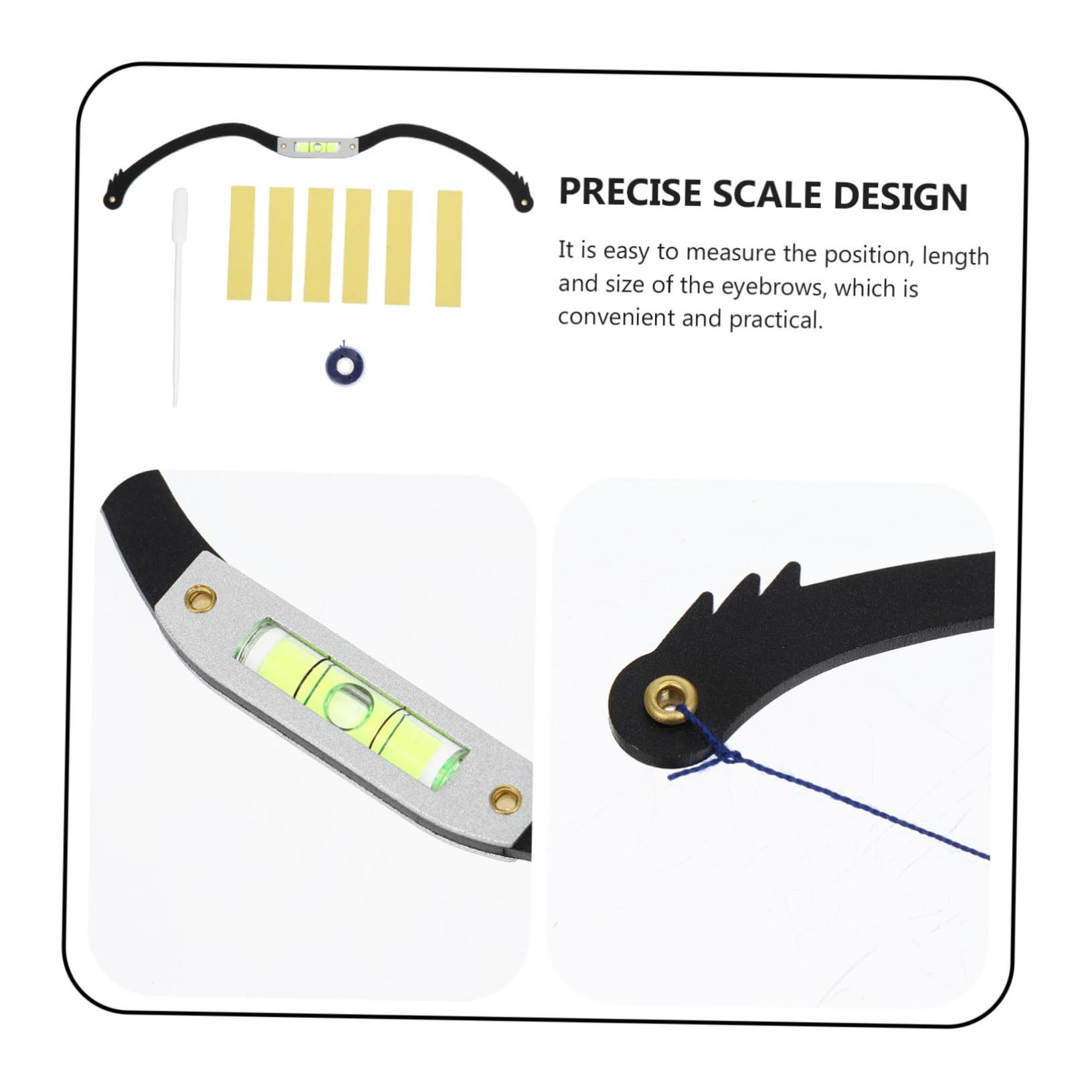 Healeved 4pezzi Ruler Per Sopracciglia Righello e Strumento Per Mapping Sopracciglia Design Livellato Per Makeup e Modellazione