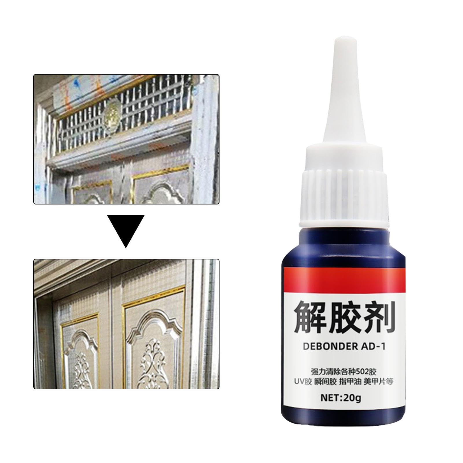 Klejony ?rodek do usuwania, ?rodek do usuwania kleju, Wielofunkcyjny zmywacz do kleju, Super Glue Remover, 20g Wielofunkcyjny zmywacz do kleju do paznokci, metalu, szk?