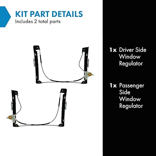 Miniatura 91 de TRQ Juego de elevalunas manual para el lado del conductor y del pasajero compatible con Chevrolet Tracker 1998 1989-1997 Geo 1989-1998 Suzuki