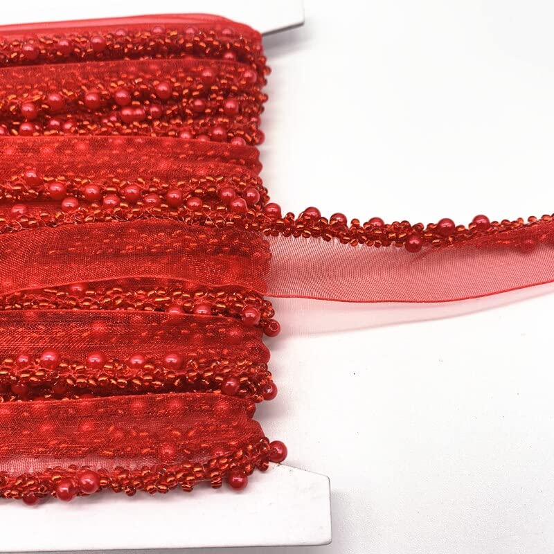 Décoration tissu coton cordon filet perles 16mm pour coudre des bordures de robe