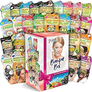 7th Heaven Bumper Box Face Mask Gift Set  Contains a Variety of 25 Pampering Face Masks