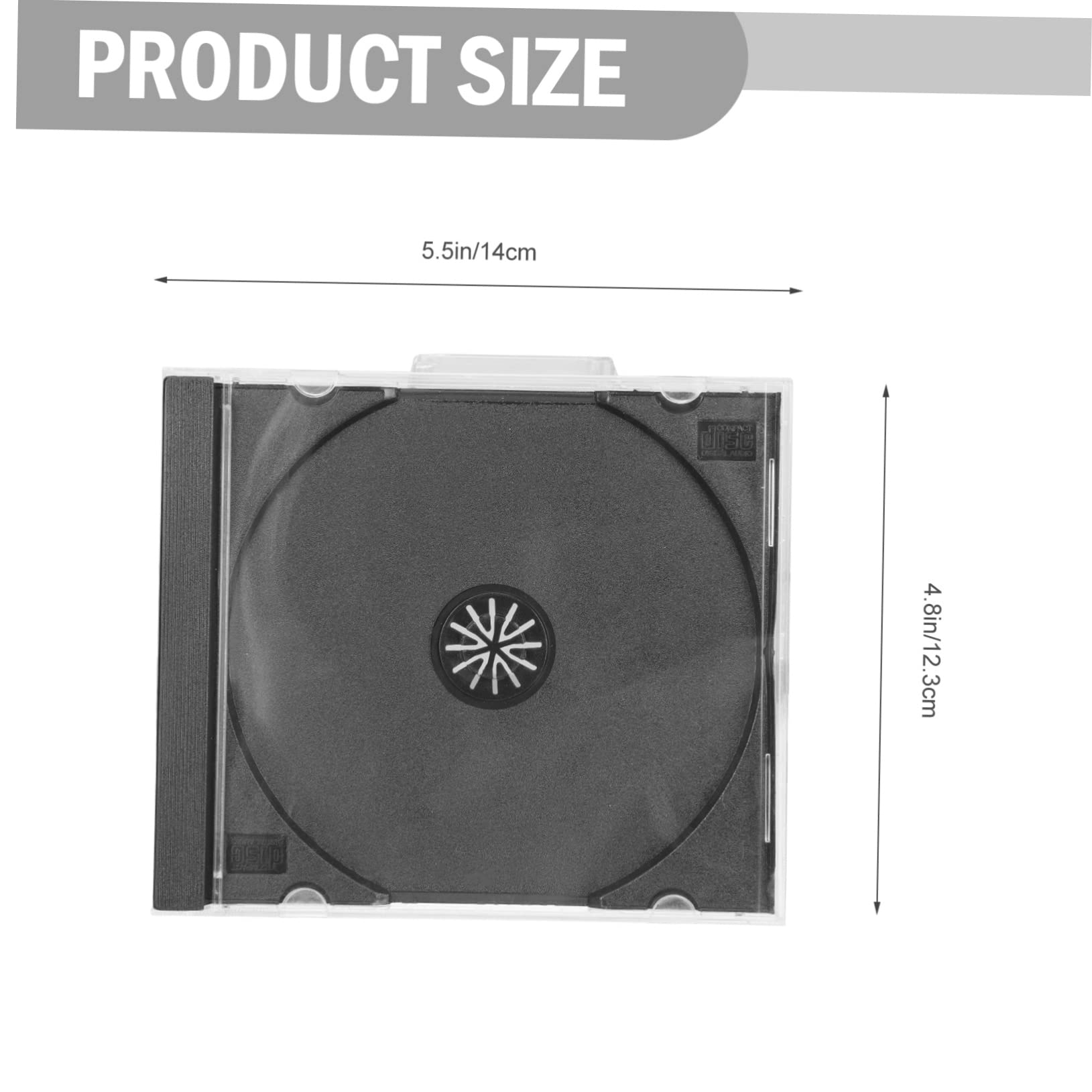 ABOOFAN 6pcs Disc Plastic Case Portable CD Storage Organizer Box Lightweight Dvd Holder for Home Travel Car Protects Discs From Scratches for Custom Album Covers