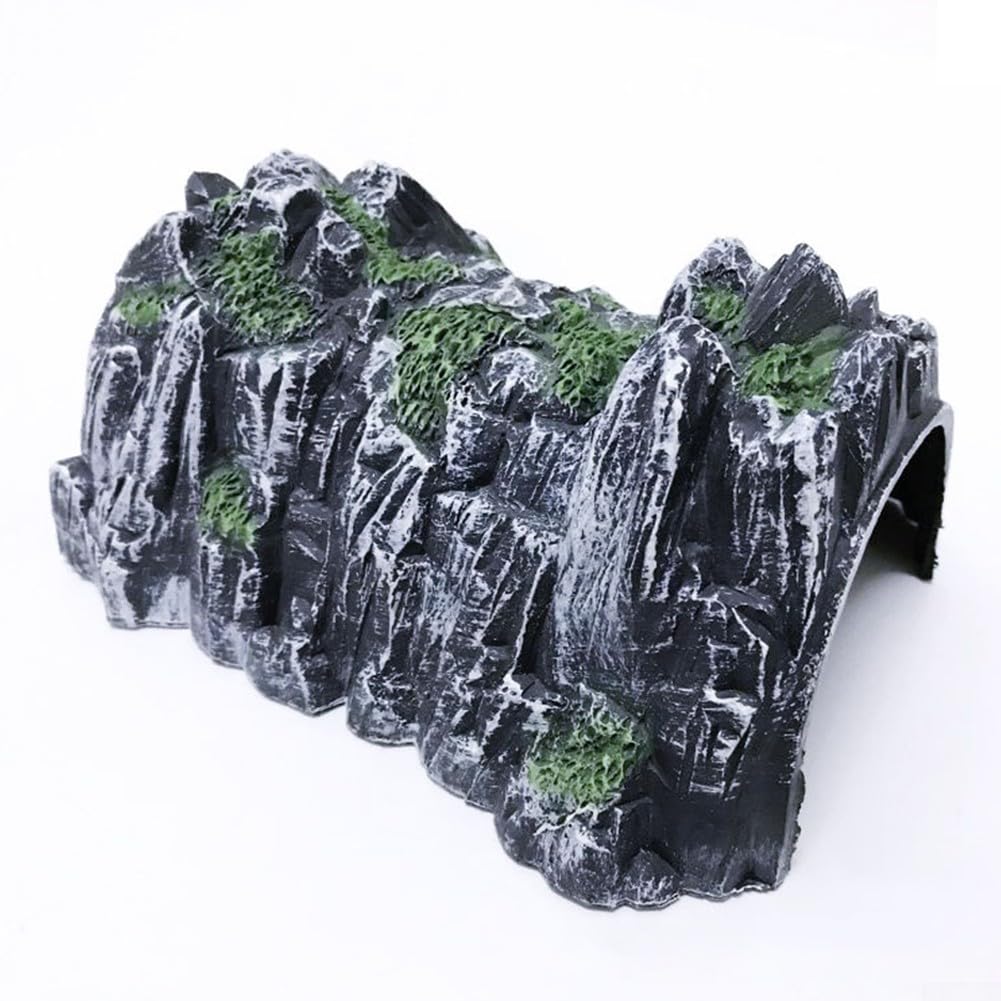 Accessoire Tunnel Ferroviaire – Grotte En Plastique Réaliste Pour Décoration De Réseau De Train Miniature (17,8 X 13,7 X 9,5 Cm)