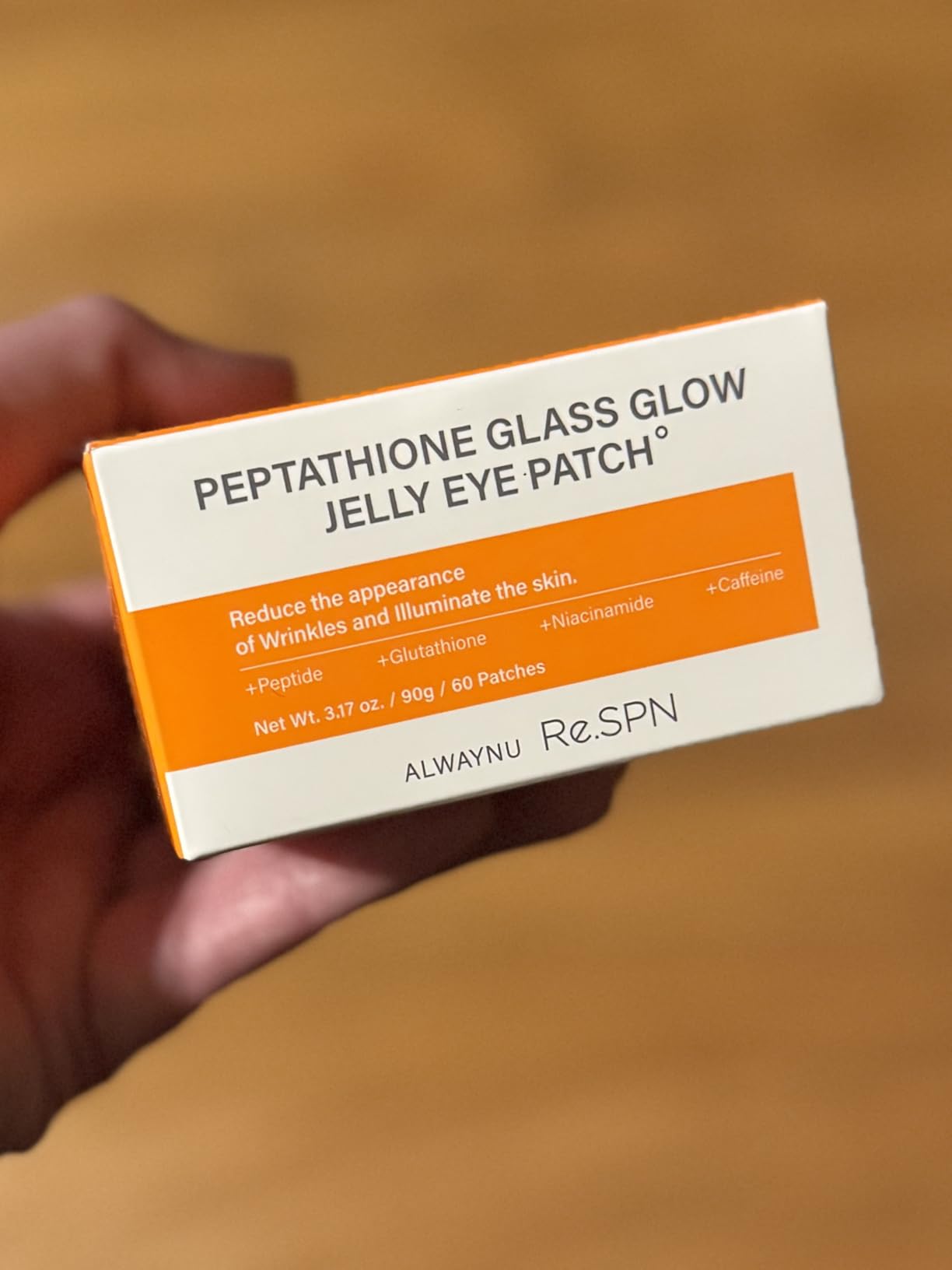 AlwayNu Re.SPN Re.SPN Glass Glow Jelly Under Eye Masks - 60ct Vegan Korean Hydrogel Pads for Dark Circles, Puffiness, Fine Lines & Eye Bags - Infused with Peptide Complex, Niacinamide & Botanicals - Cooling