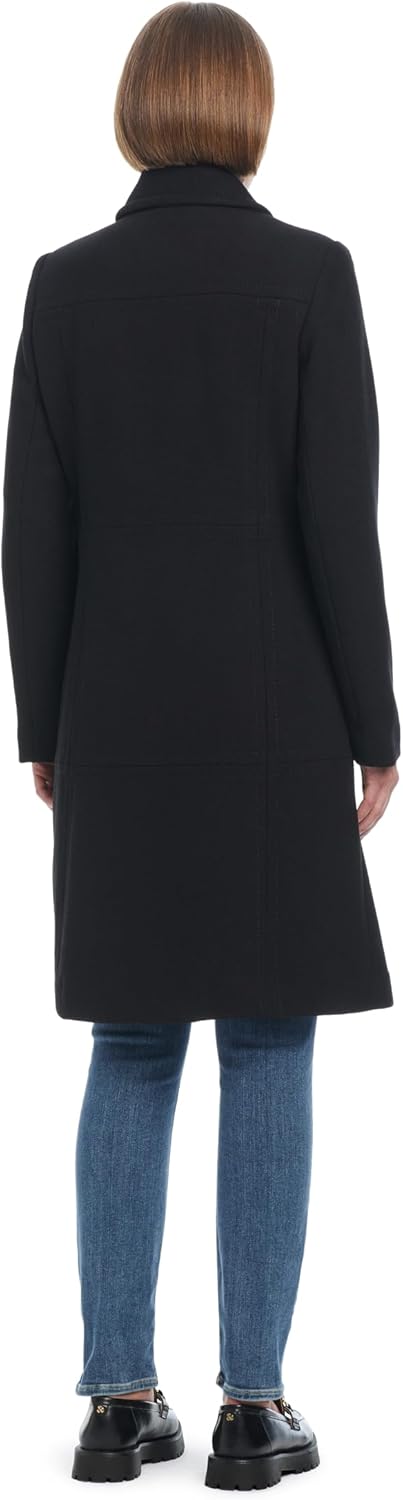kate spade new york womens Single Breasted Soft Wool Blend Mid-length Walker Coat - Image 3