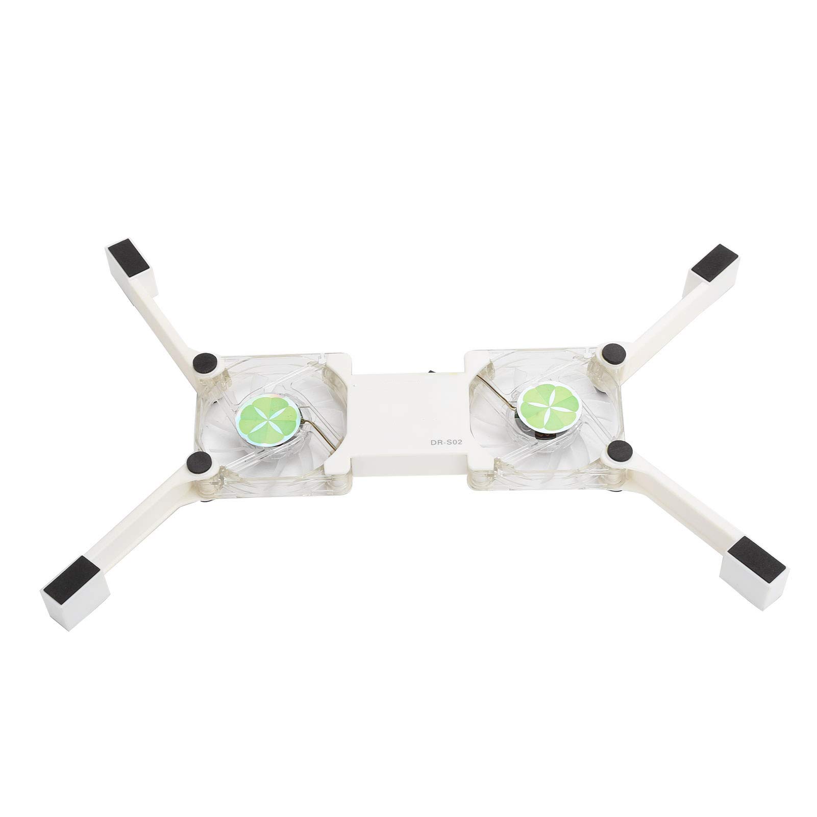 Almohadilla de enfriamiento portátil para laptop, almohadilla enfriadora plegable con 2 ventiladores emisores de luz, montaje antideslizante, soporte de disipación de calor alimentado por USB 5