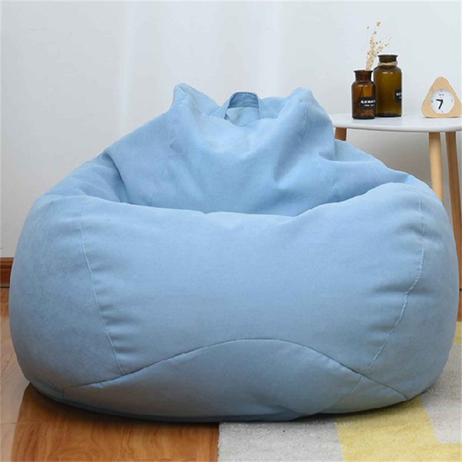 Odot Bean Bag, Soft Gaming Bean Bag Chair for Adult Teenagers, Removable, Washable Bean bag Cover for Outdoor Garden Livingroom Playroom Bedroom Dorm(No Filler) (S(70x80cm),Sky Blue)