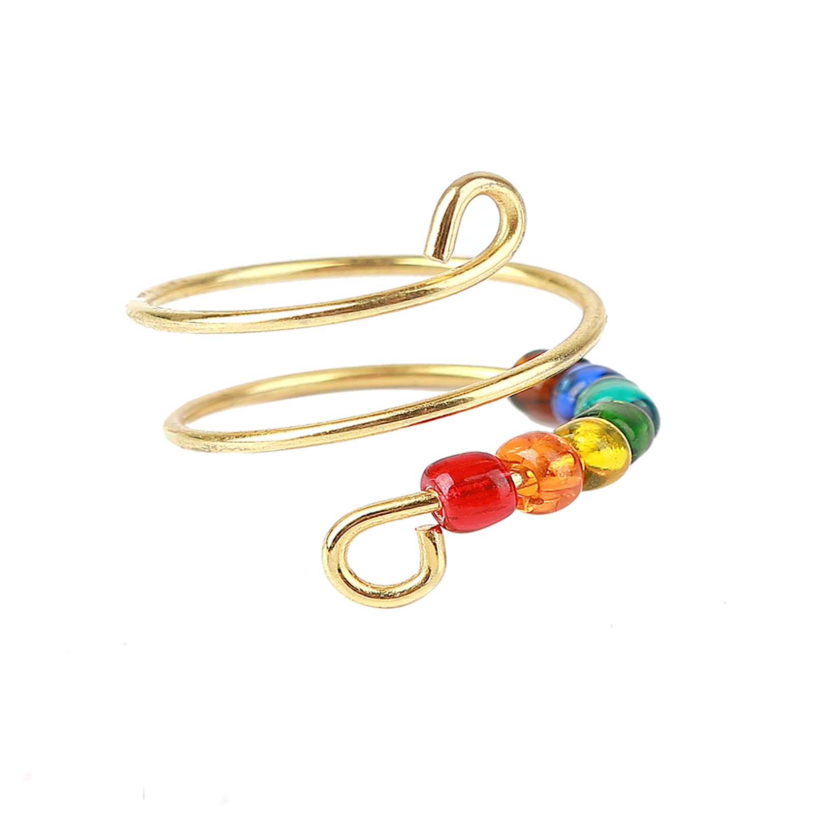Fidget Ring to My Daughter,Adjustable Opening Anxiety Relief Colorful Bead Stacking Rings Spinner Rings Relief Anxiety Jewelry for Women Girl