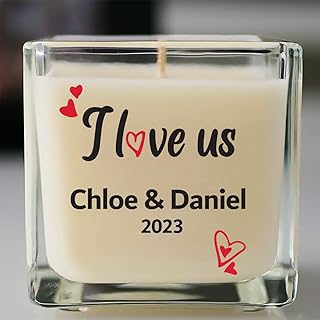 Personalised I Love Us candle gift Love Scented Glass Candle For Boyfriend Girlfriend Husband Wife I Love You Candle Gift