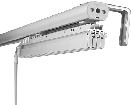 Miniatura 2 de Rod Desyne Woven Gray 4 - Riel único para filtrar la luz, 48-88 pulgadas de ancho x 94 pulgadas de alto, ancho del panel 23.5 pulgadas