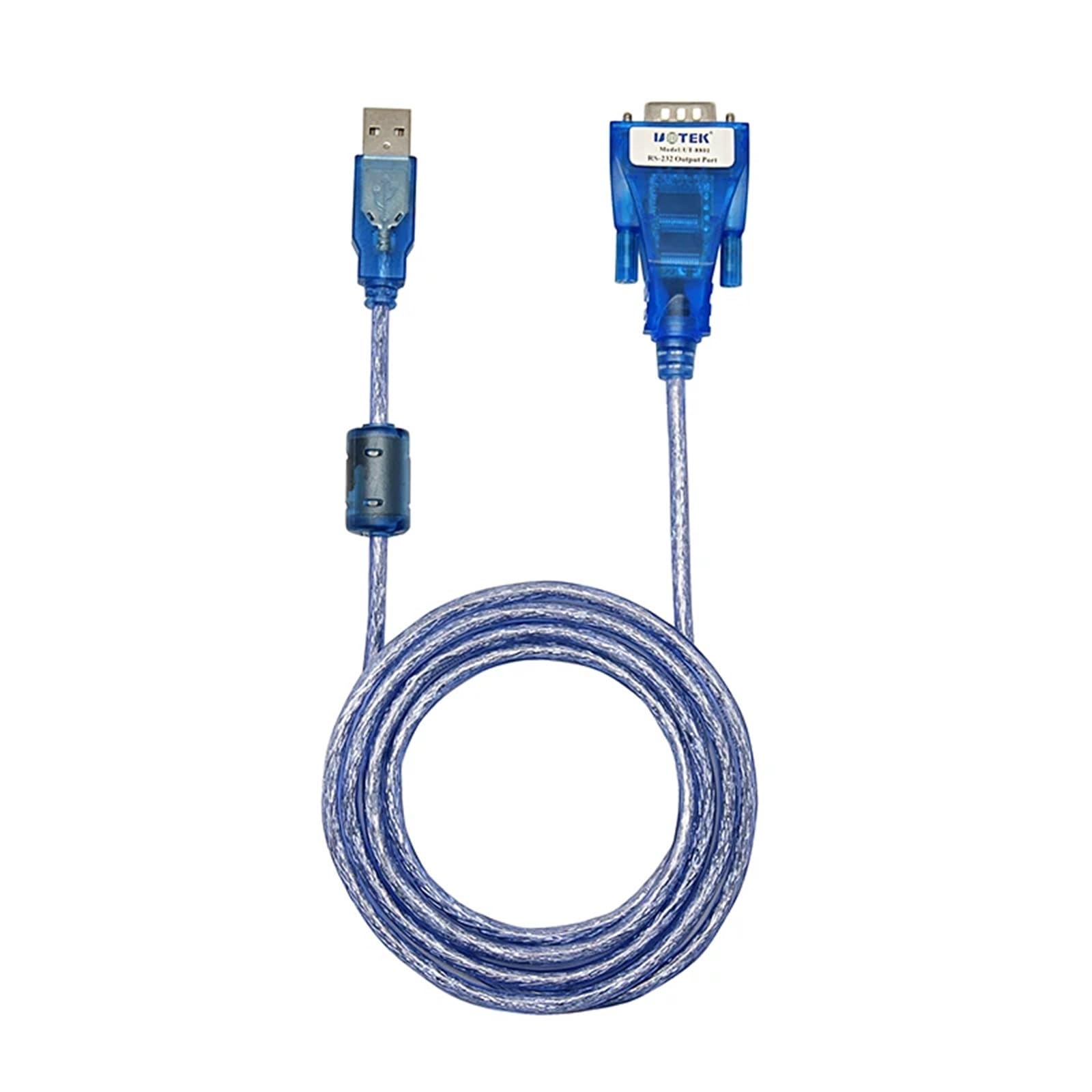 UT-8801 Convertisseur d'interface USB vers RS232 9 broches FT232 Chipset câble Win7 Win10 Linux (type à vis, 1,5 m)