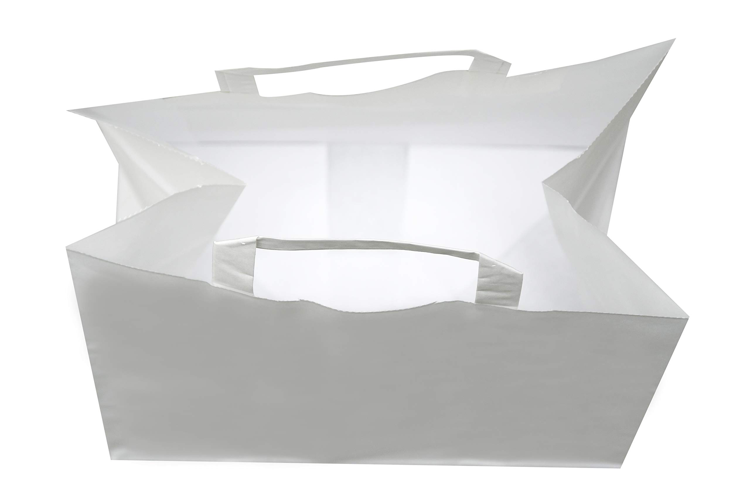 Carte Dozio Shopper z paliwem z kwadratowym dnem, biały, płaski uchwyt, do cm 27 + 17 x 29 cm, 300 sztuk