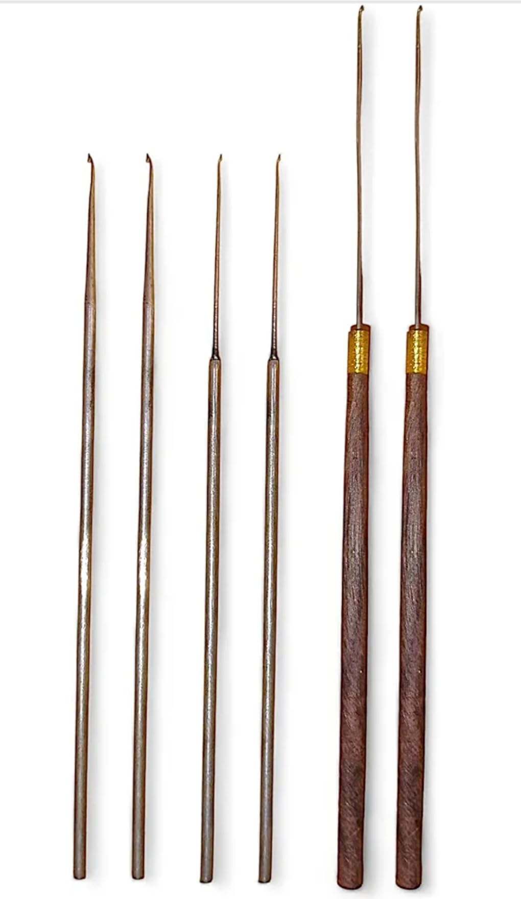 Micro Crochet Hooks Set with Wooden Handle, 6 Pieces | Steel Hook Tips, Multiple Sizes, Fine Lace Work, Ergonomic Grip, Thread Crochet-image-29