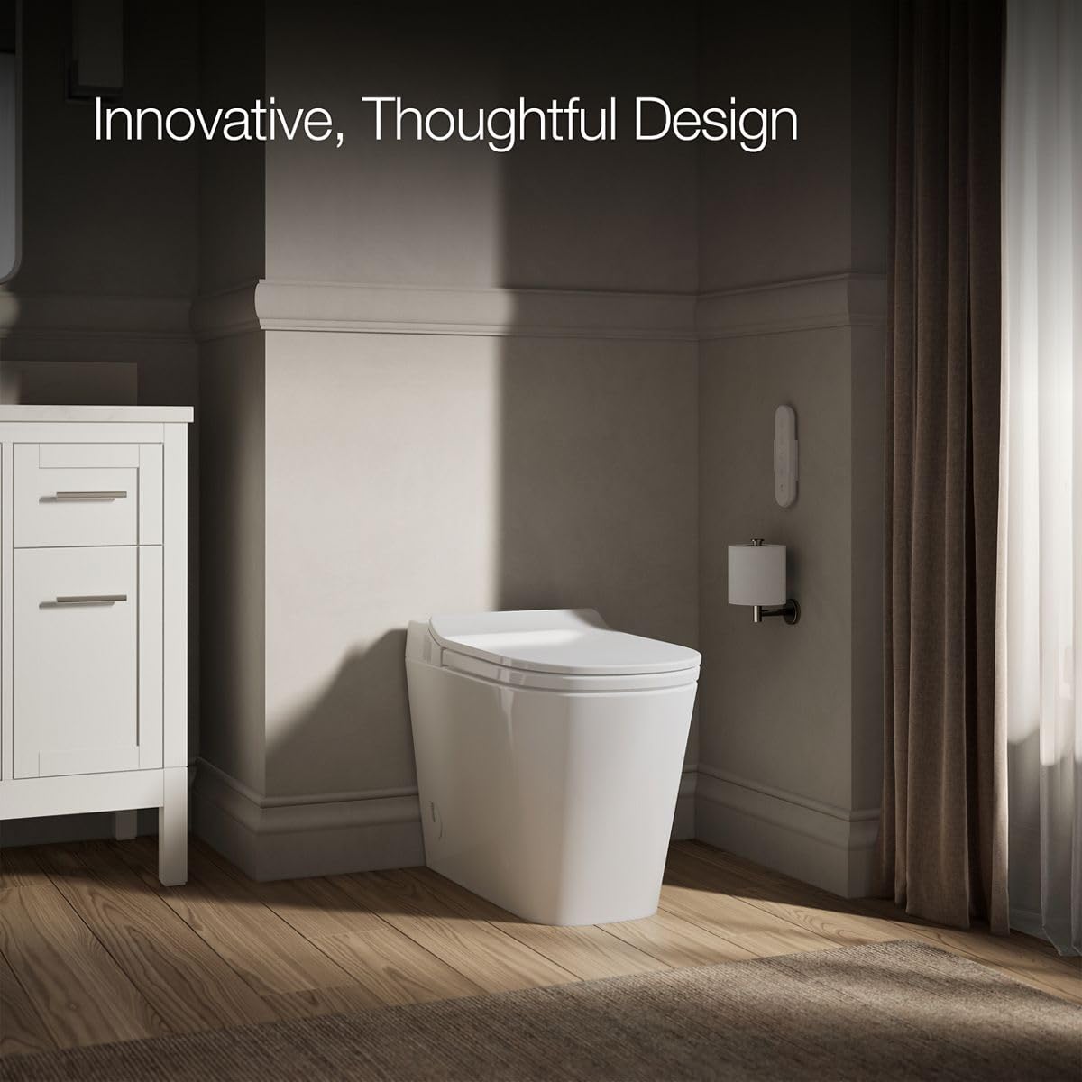 Kohler Doble capa de una pieza extendida inodoro delgado salpicaduras