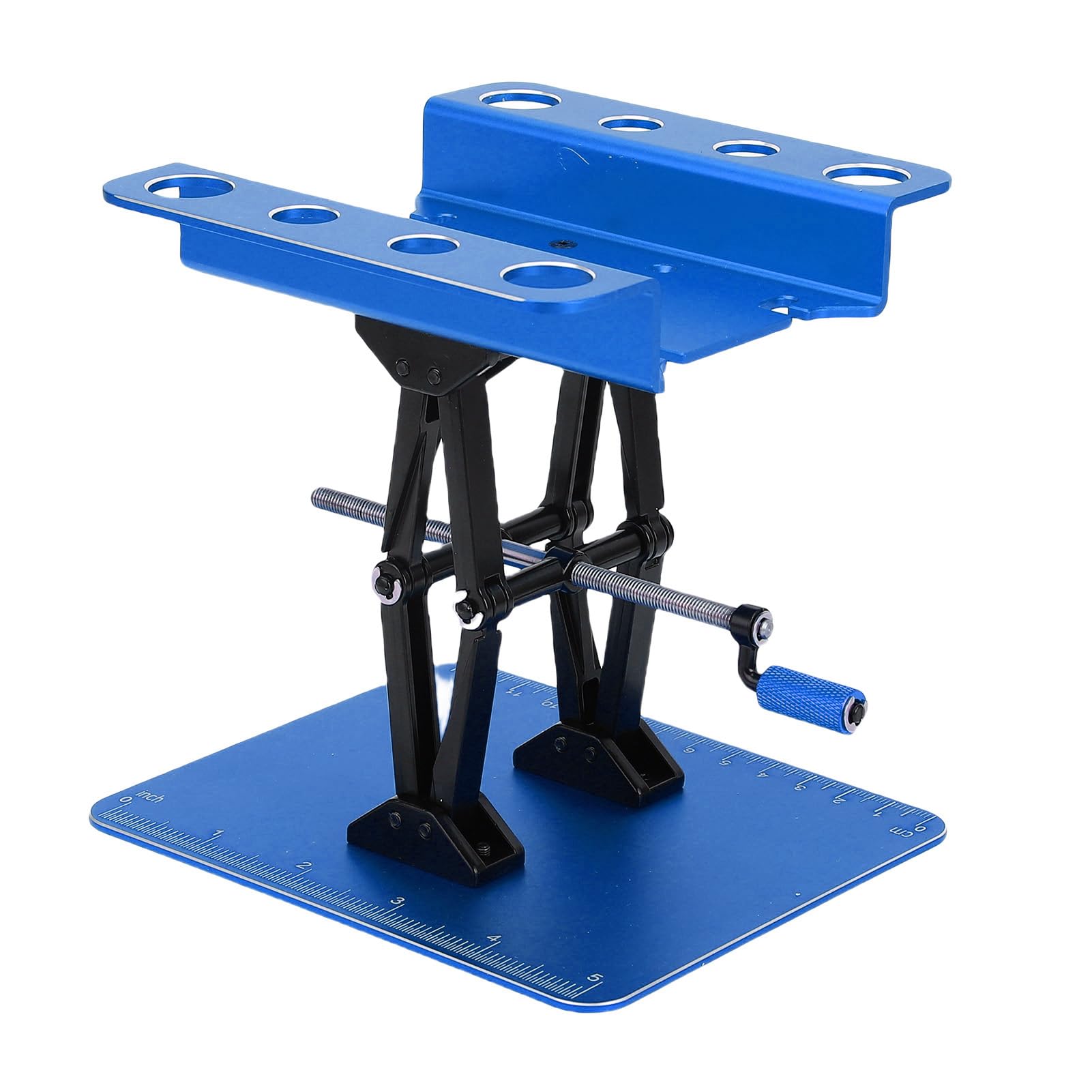 Bediffer Soporte de Reparación de Automóviles RC Estación de Trabajo Inferior con Elevación de Ajuste de Conveniente para Automóviles RC 1/8, Estructura de Manivela para Mantenimiento y Exhibición