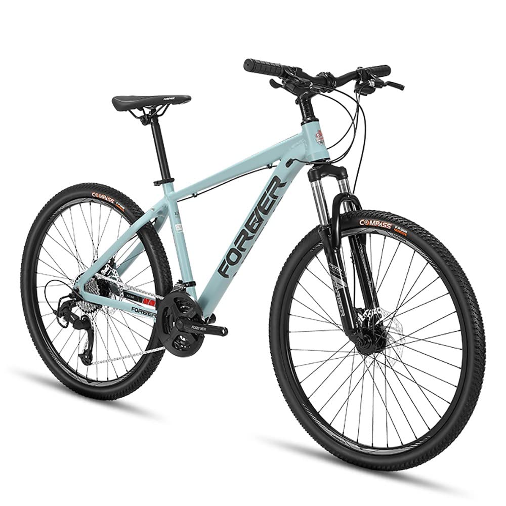 Mountain bike da 24/26 pollici, bicicletta da montagna a 27 velocità con telaio in lega leggera e doppio freno a disco, bici da strada per ciclismo all'aperto da uomo e da donna ammortizzante con so