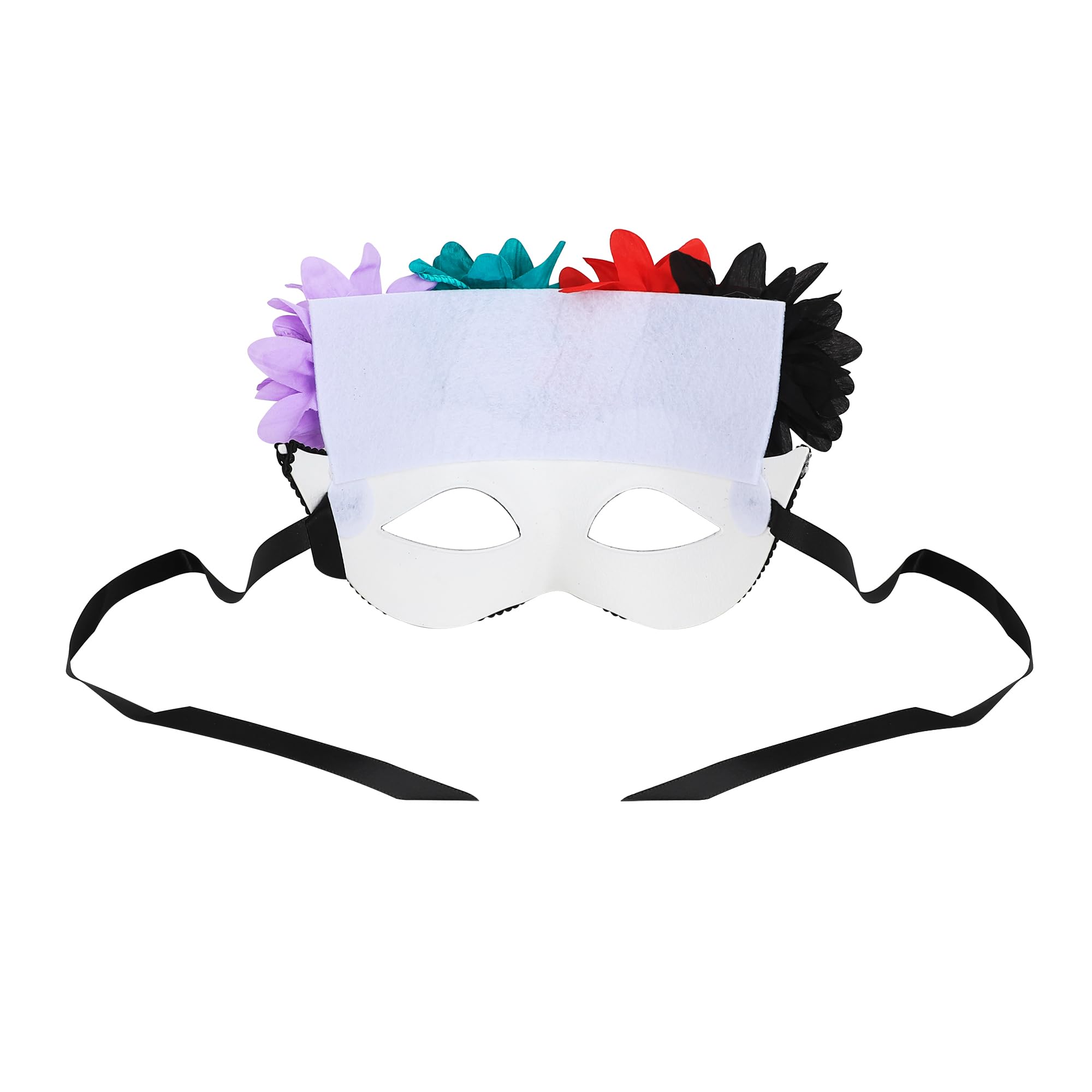 GREUS Sugar Skull Mask Women Mexican Day of the Dead Mask Flower Masquerade Masks for Halloween Costume Cosplay Party