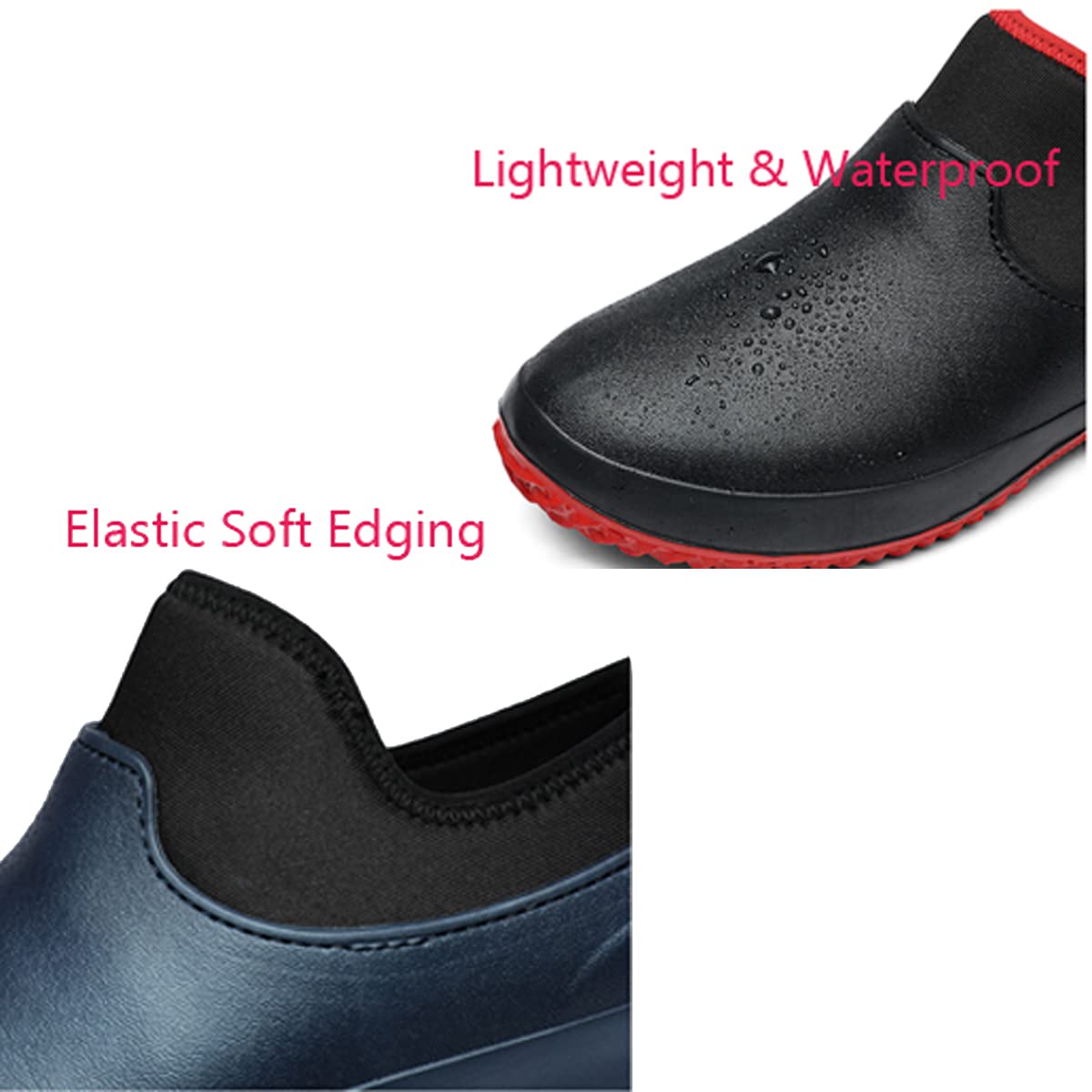 Zapatos de Chef para Hombre, para Cocina, Antideslizantes, para Servicio de Alimentos, Antideslizantes, Impermeables, a Prueba de Aceite, cómodos, de Trabajo, para Chef, Restaurante, sin Cordones