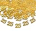 25. Geburtstag Jubiläum Konfetti goldene,Zahlenkonfetti Tischdeko Streudeko,Streudeko für Geburtstagsfeier, Motto-Party,Geburtstags Zahlen-Konfetti,Glitter Geburtstags-Deko, Gold