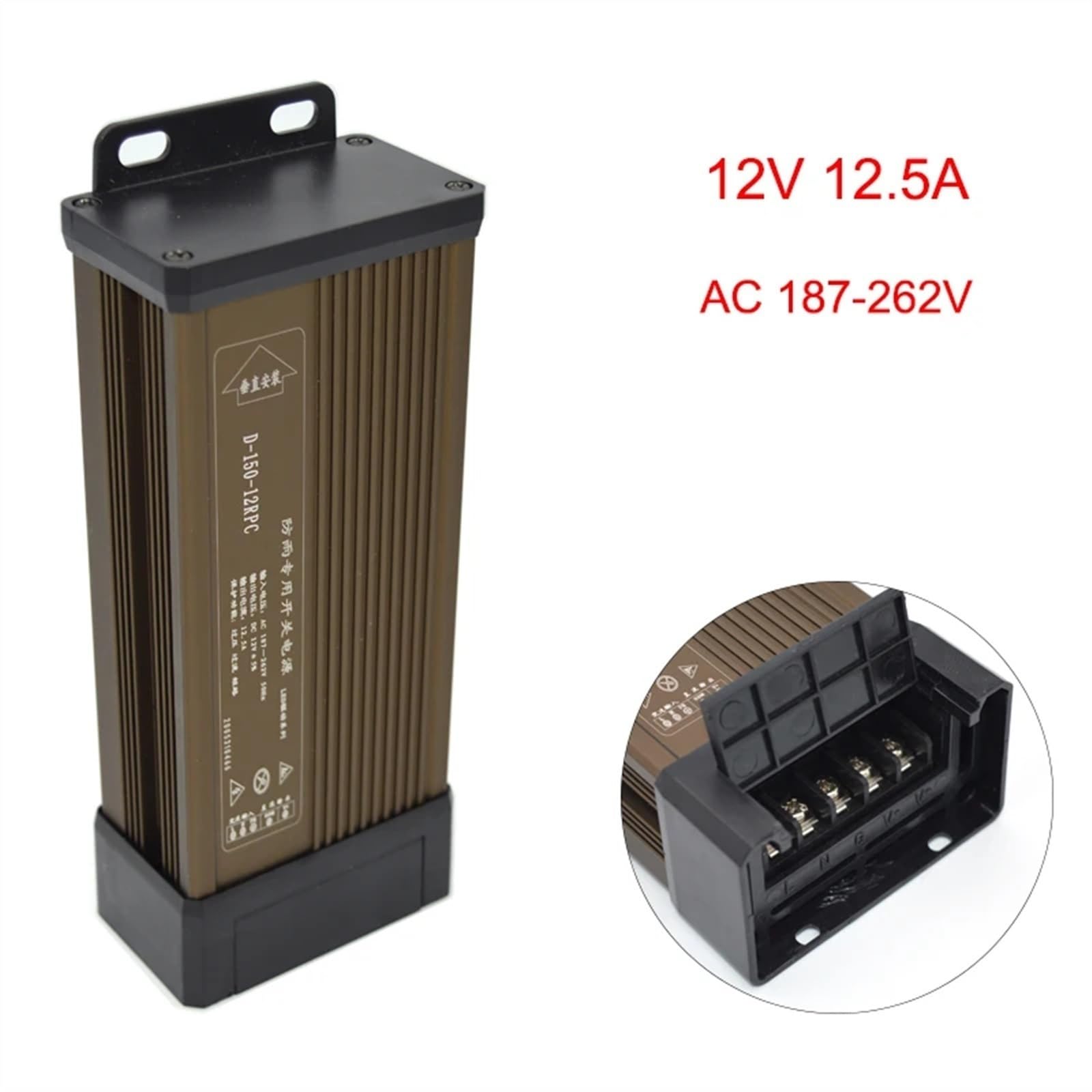 Fuente de alimentación de conmutación al Aire Libre DC 5V 12V 24V Fuente Impermeable 5 24 V Volt Adaptador de Potencia Universal Fonte 500W Converter 220 a 12(12V 58.3A 700W)