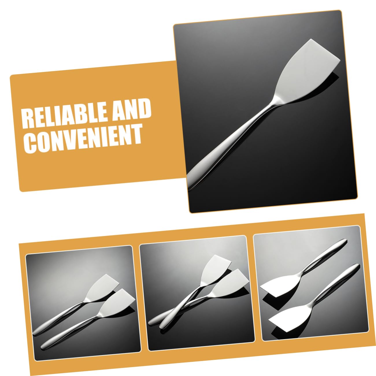 BESTonZON 10pièces Spatules Acier Pour Cuisine Spatules Multifonctions Pour Steak Et Barbecue Ustensiles De Cuisine Résistants Aux Températures