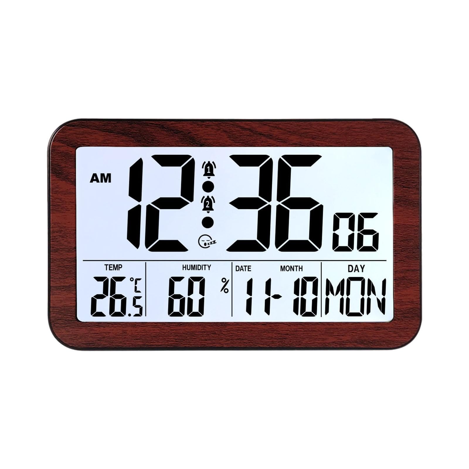 Alarma silenciosa en reloj despertador digital de pared que soluciona las noches de insomnio en casa
