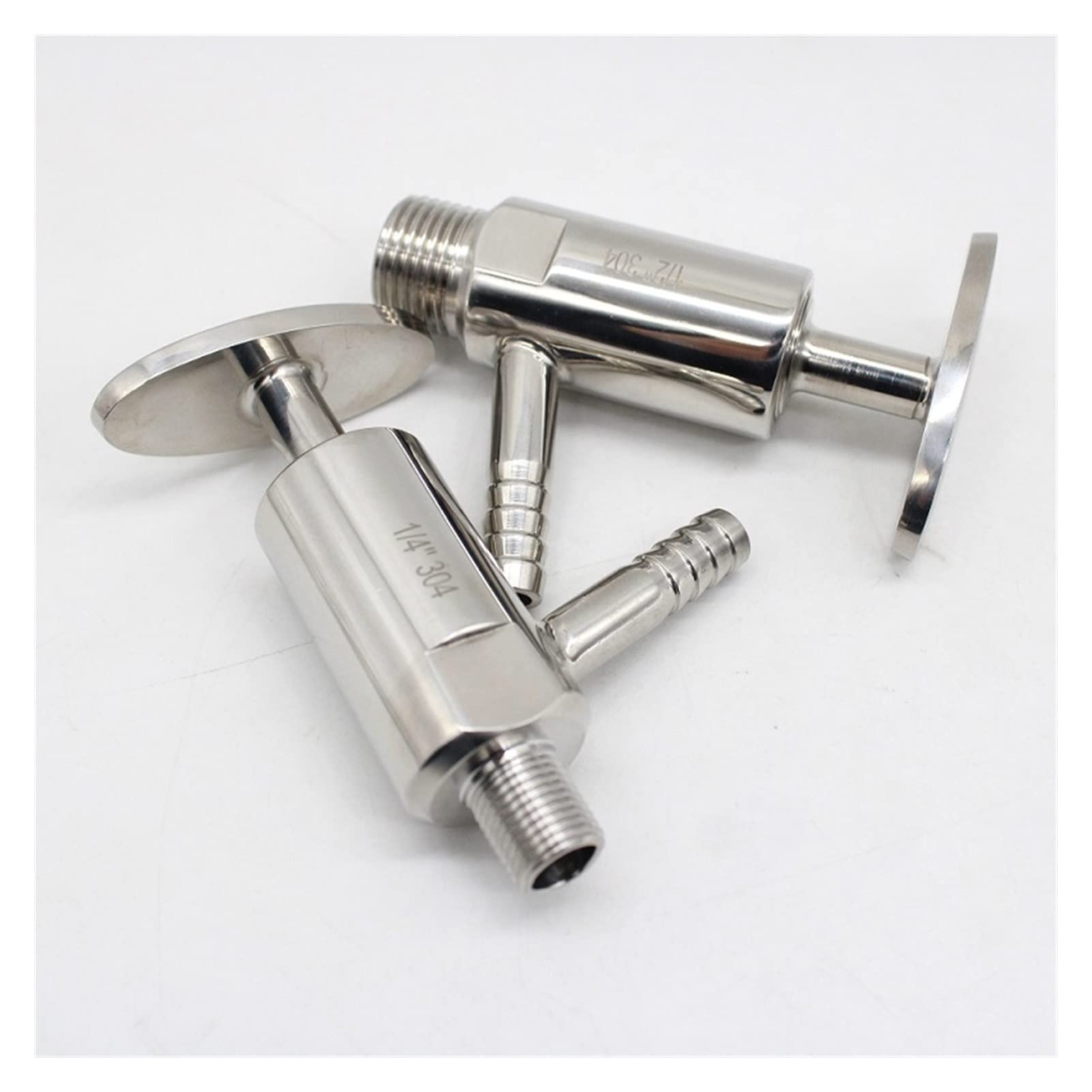 WQAZ Home life 10mm Hose Barb OD 304 316L Stainless Steel Sanitary Sampling Valve 1/4“ 1/2" BSP Home brew (Specification : 1/4", Voltage : SS316L)