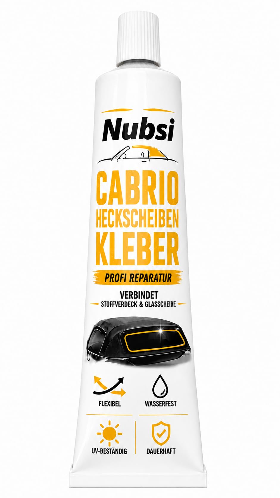 Nubsi Kit de réparation pour vitre de cabriolet - Kit complet pour le collage de la lunette arrière