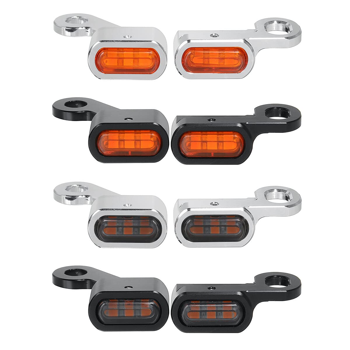 2Szt Motocykl Mini Led E Mark Kierunkowskaz Światła Kierunkowskaz Do Harley Sportster 2004-2020 - Czarny