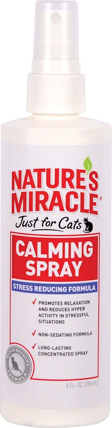 Nature's Miracle Just for Cats Calming Spray Stress Reducing Formula, 8-ounce (P-5780)