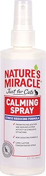 Nature's Miracle Just for Cats Calming Spray Stress Reducing Formula, 8-ounce (P-5780), White