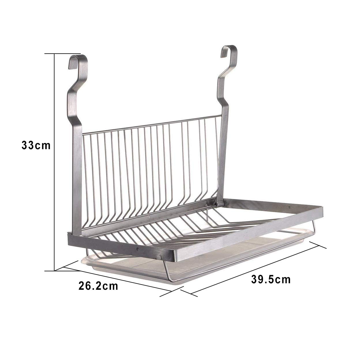 Geschirrtrockner Rack Geschirrabtropfgestell Edelstahl Faltbar Geschirrtrockner mit Abtropfschale zum Aufhängen Abtropfgitter Platte Lagerregal Geschirrhalter Wand Geschirrabtropfgestell