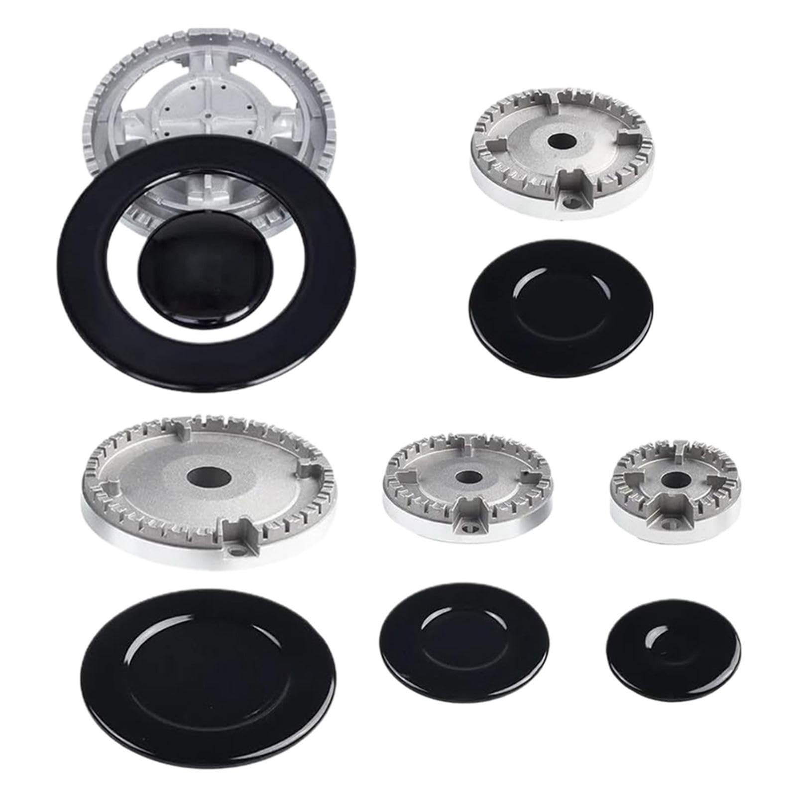 Couvercle de brûleur de table de cuisson, ensemble de chapeaux de cuisinière | 11 pièces/ensemble couvercle de brûleur facile à monter,Couvercles de table de cuisson robustes pour dessus de cuisinière