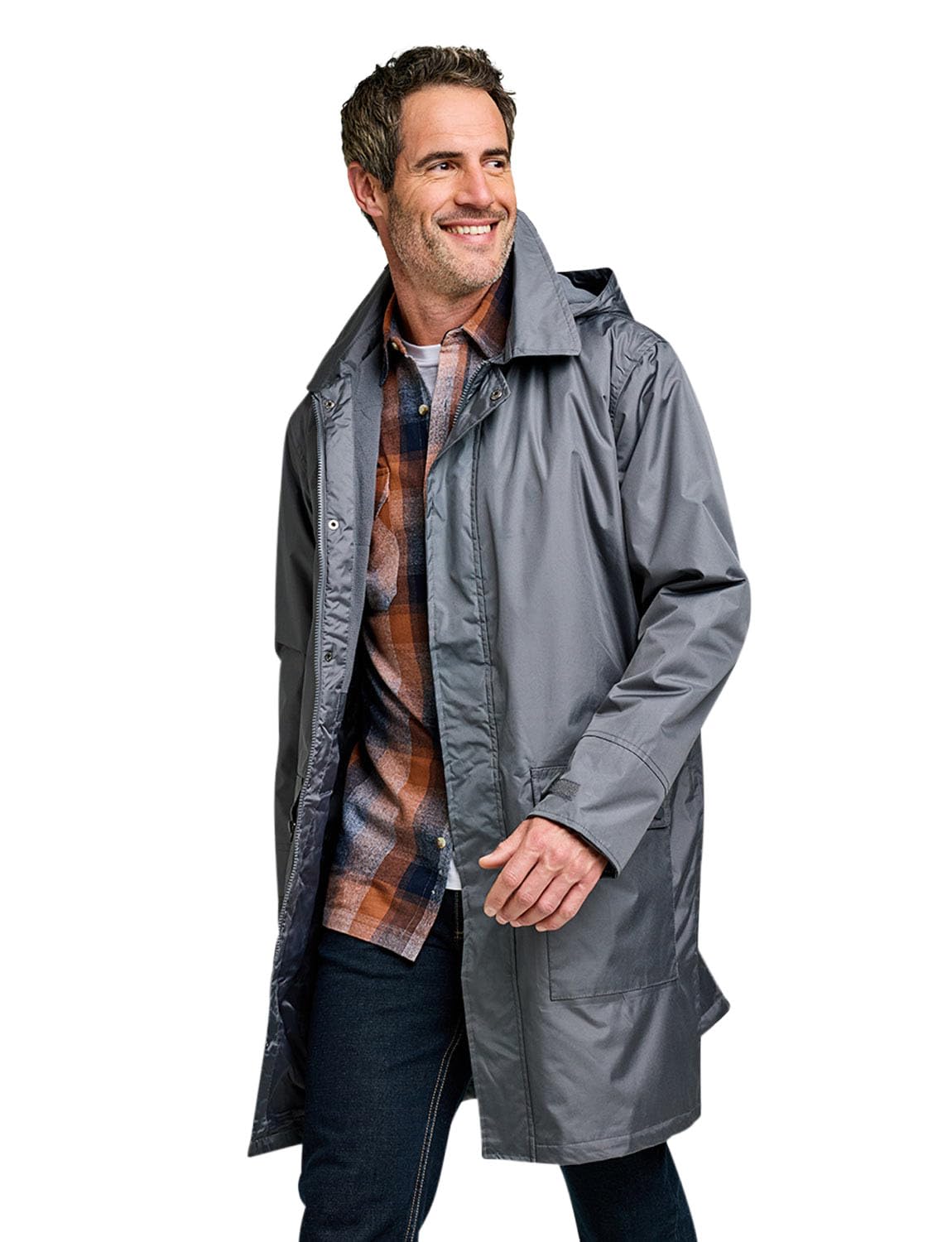 Pegasus Men's Waterproof Parka Fleece Lined Charcoal 44-46