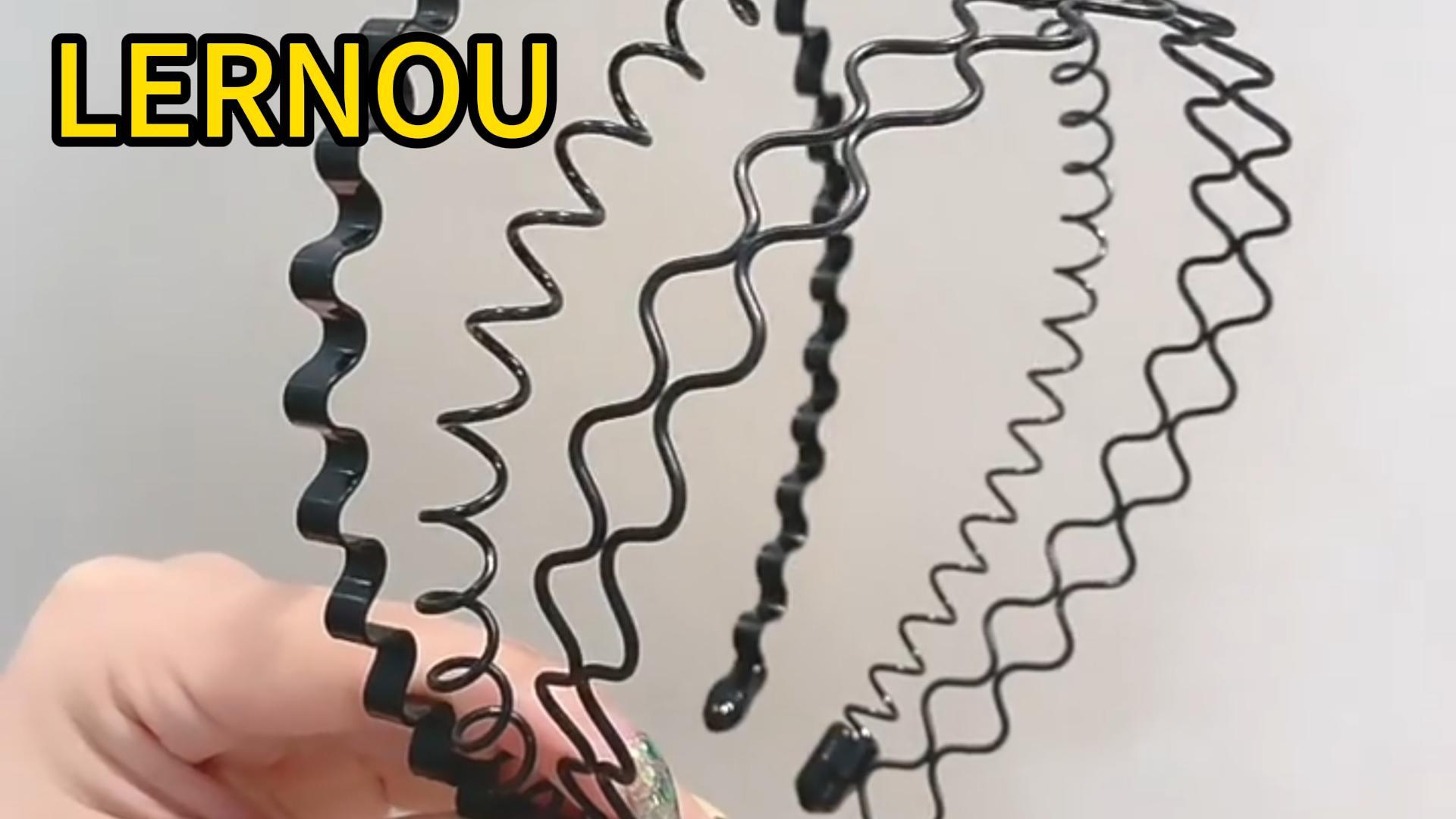 Amazon.com : LERNOU Hair Band for Men Metal Headbands Wavy  display picture 2
