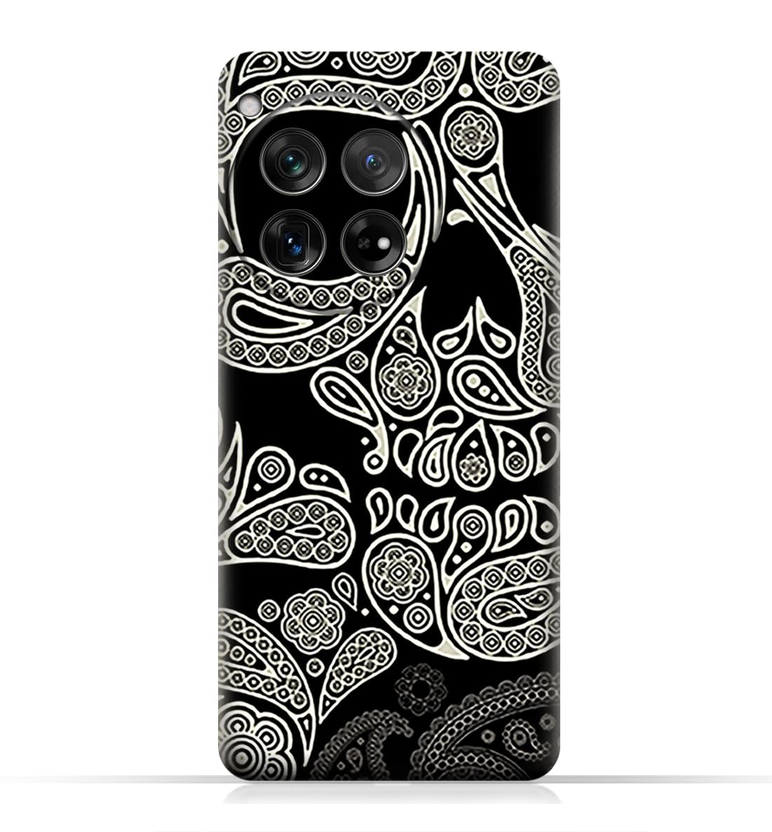 AMC Design TPU Mobile Case Cover compatible with OnePlus 12 (5G) model with Skull and Paisley Pattern
