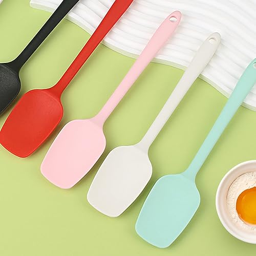 Miniatura 3 de Juego de 4 espátulas de silicona para cucharas resistentes al calor, de grado alimenticio, flexible, para hornear, cocinar y mezclar, utensilios de