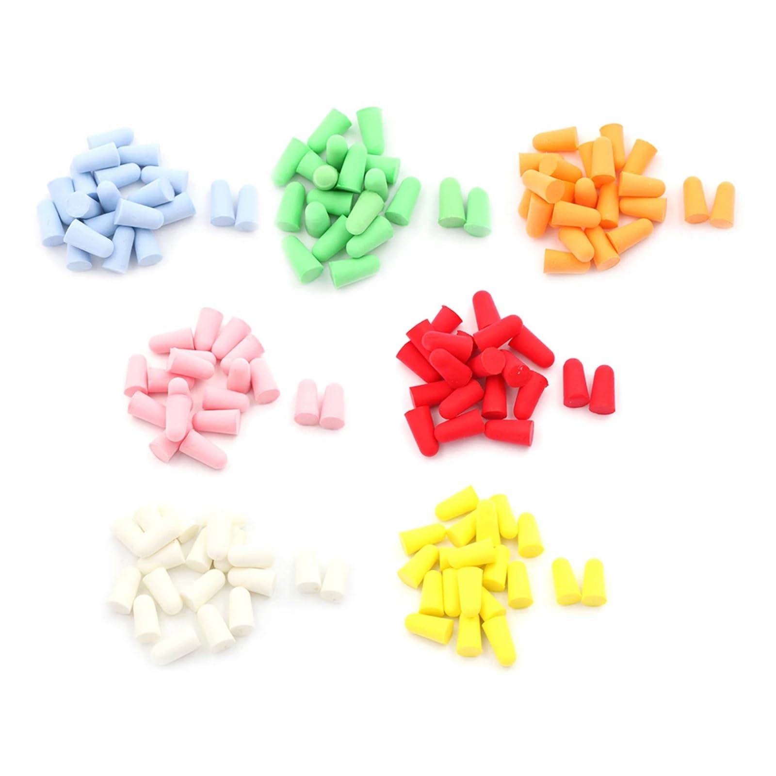 Tapones para los oídos para dormir, 10 pares de tapones cómodos para los oídos de espuma de reducción de ruido, tapones para los oídos suaves para dormir lento (rojo)
