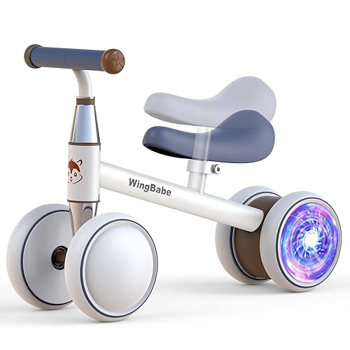 Colorful Lighting - Bicicleta de equilibrio para bebés de 1 año (15-36 pulgadas de altura), bicicleta de equilibrio para niños de 10 a 24 meses con