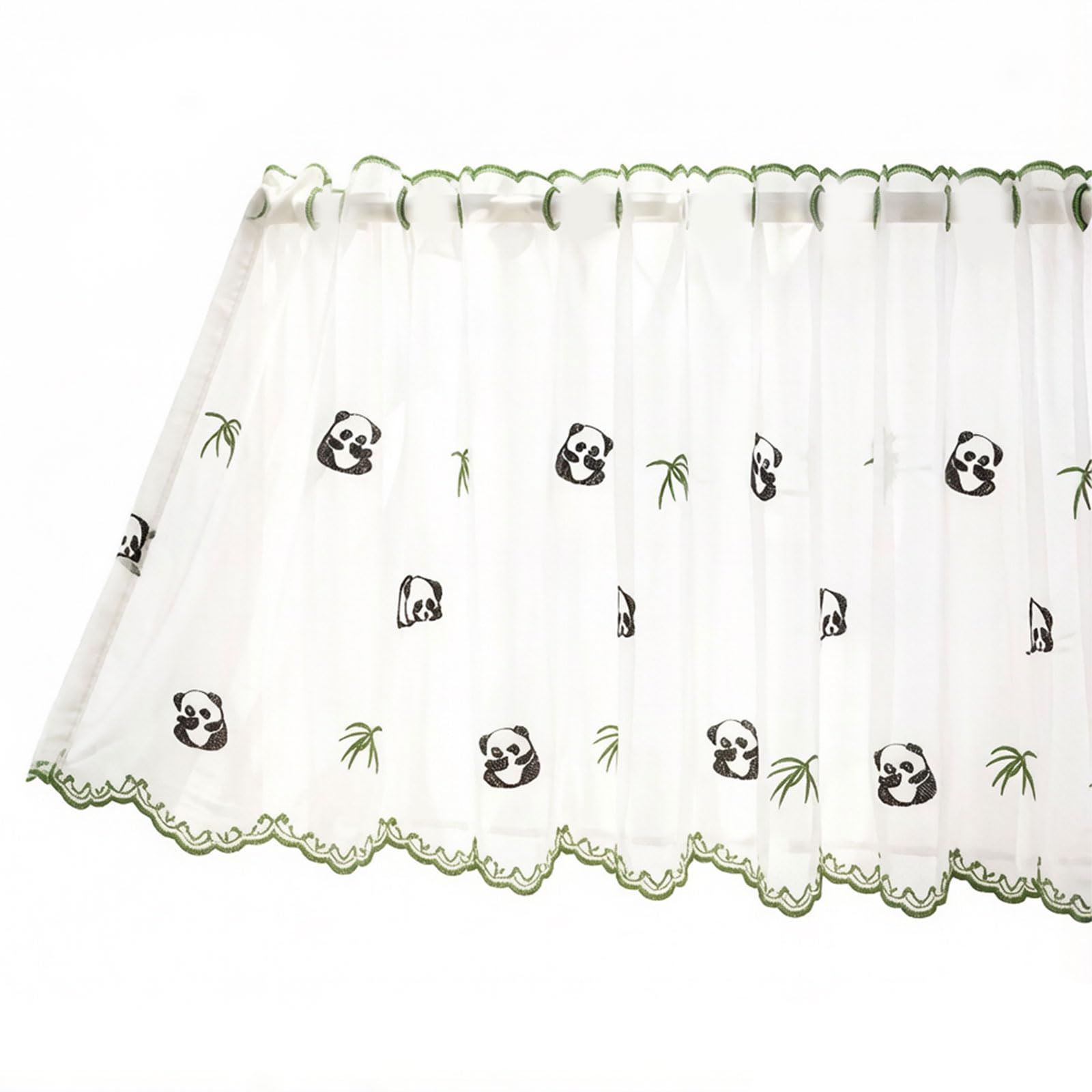 Whoasyst Semi Sheer Curtain for Window and Door Easy Installation Light Filtering Living Room Cabinet Window Drapes Polyester Curtains