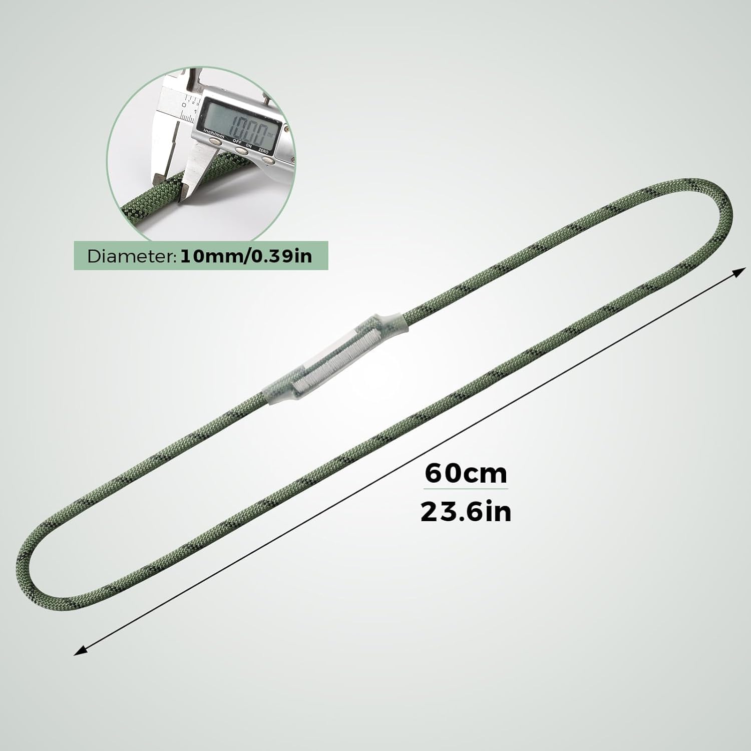10mm Nylon-Prusikschlinge, Vor Seon– 23 kN/5171 lb Bruchlast, Unisex Prusik Schlinge Ideal für den täglichen Gebrauch beim Baumschnitt (10mm, 60cm)
