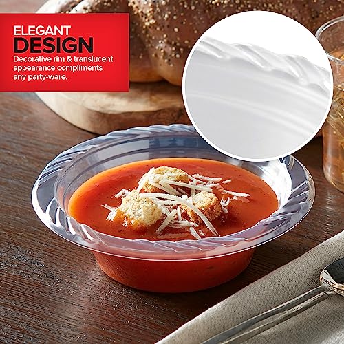 Stock Your Home 40 Pack 12 Oz Elegant Clear Plastic Bowls For Parties Small Disposable Bowl For Fancy Dinner Or Cocktail Party, Soup And Salad thumb #4