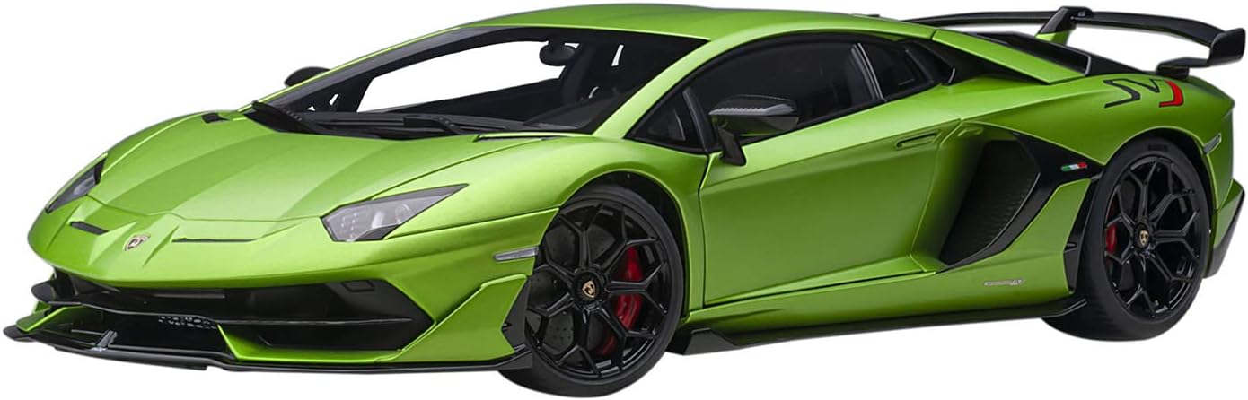Autoart Lamborghini Aventador SVJ Verde Alceo Matt Green Metallic 1/18 Model Car