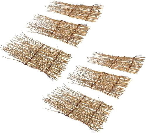 Ipetboom Plato de sushi de bambú, vajilla de estilo japonés de 6 piezas, decoración de micro paisaje, juguetes de reptiles, decoración de Año Nuevo